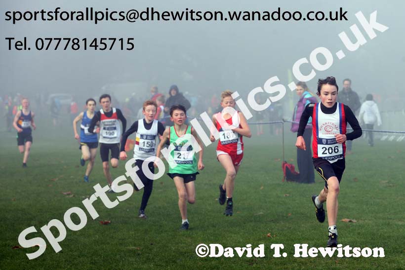 Boys under-13s, European Cross Country Trials, Sefton Park, Liverpool. Photo: David T. Hewitson/Sports for All Pics